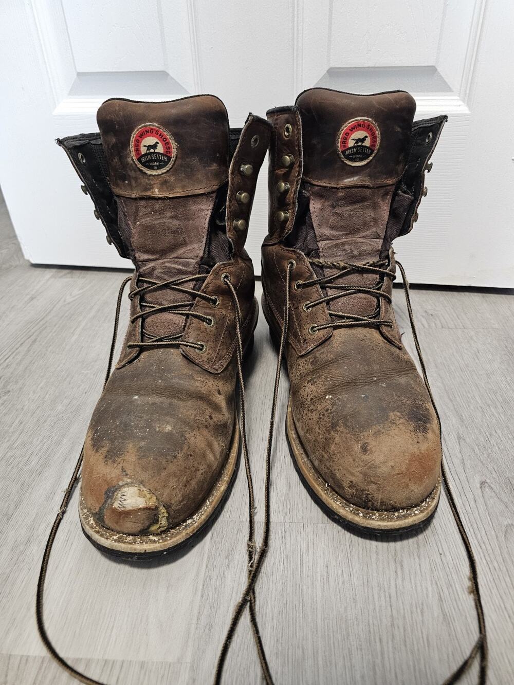 Red Wing Irish Setter Waterproof Brown Leather Work Boots Men's 11D Safety Toe